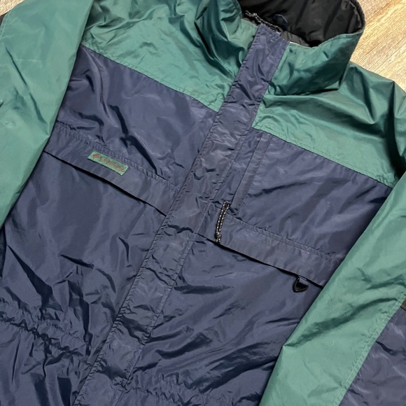 Vintage Columbia Ski Jacket Size XXL Green 90s Winter Coat Gizzmo Trench - Picture 2 of 4